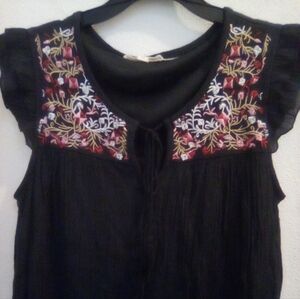 Rebellion Rayon Blend Embroidery Dress Size M Bohemian